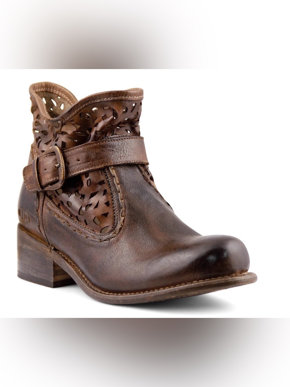 Heath Ceramics Brown Leather Cutout Ankle Boots